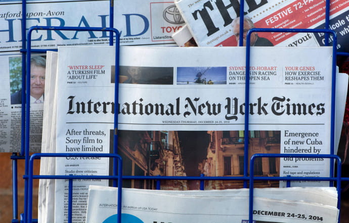 L’édition internationale, une quinzaine de pages imprimée simultanément dans 35 pays.