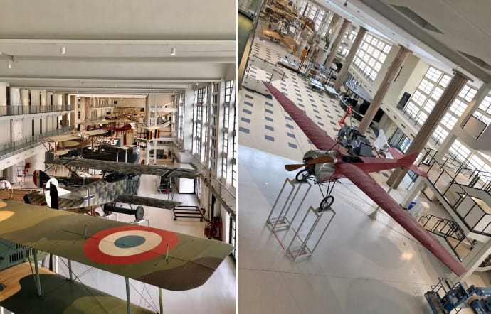 L’aile consacrée aux avions de la Première Guerre mondiale.