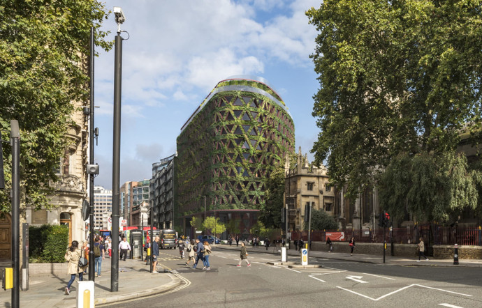 Londres : Sheppard Robson propose un immeuble pour absorber la pollution
