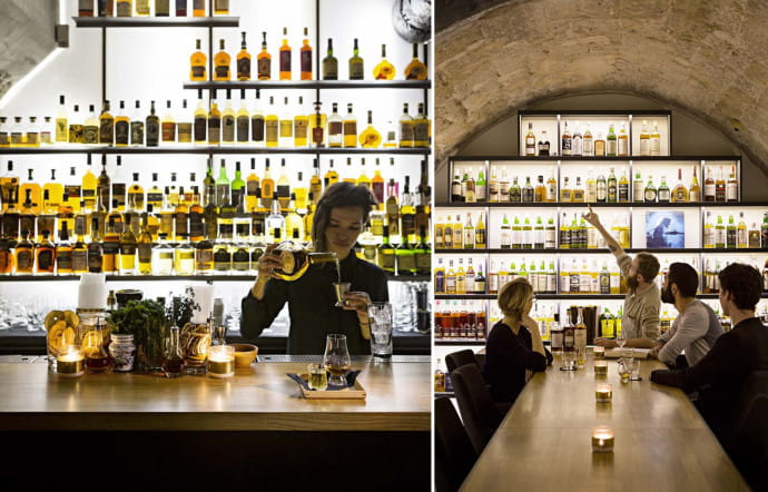 Golden Promise whisky bar, 11 Rue Tiquetonne (Paris 2). www.goldenpromise.fr