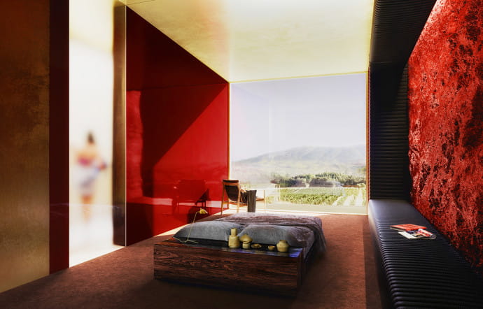 Le boutique-hôtel du domaine viticole Château Kefraya, au Liban.