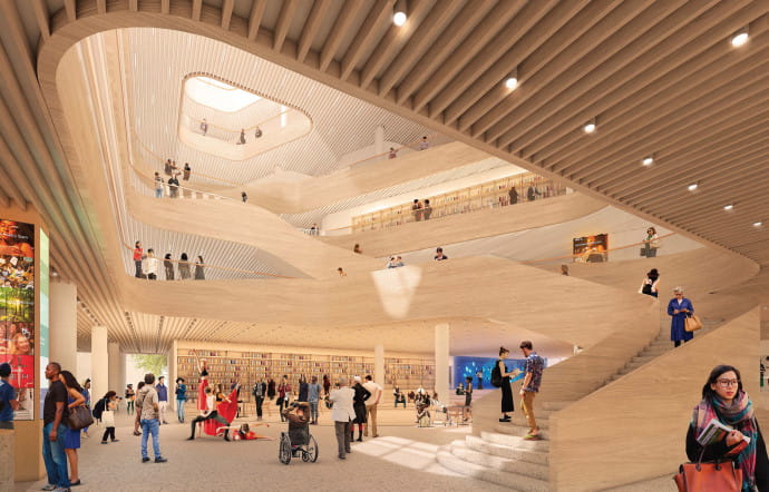 La Charlotte Mecklenburg new Main Library.