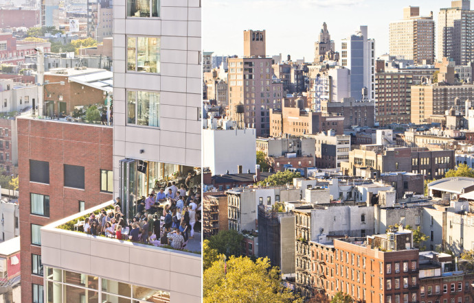 La terrasse de l’hôtel Ludlow offre une vue spectaculaire sur les gratte-ciel de Manhattan.