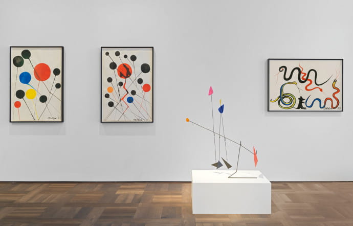 Vue de l’exposition ‘Calder’ chez Hauser & Wirth jusqu’au 9 février.