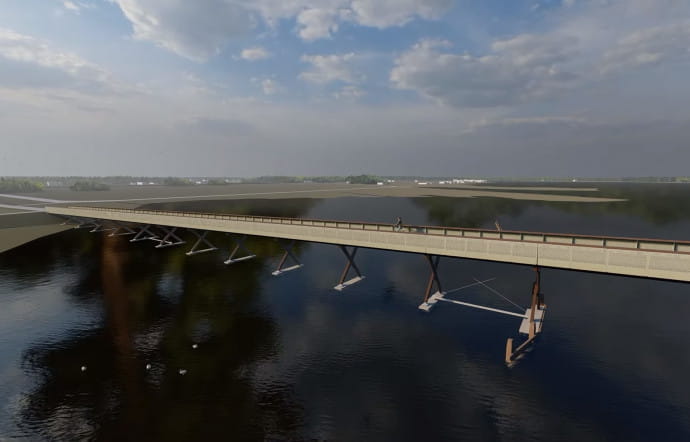 Pays-Bas : le plus long pont cyclable d’Europe inauguré fin 2020