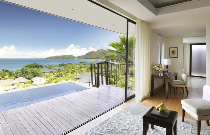 Anse Takamaka. Tél. +248 429 6000. www.raffles.com