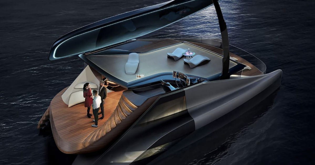 Icona Fibonacci Un Concept Yacht électrique Compact Et Futuriste 