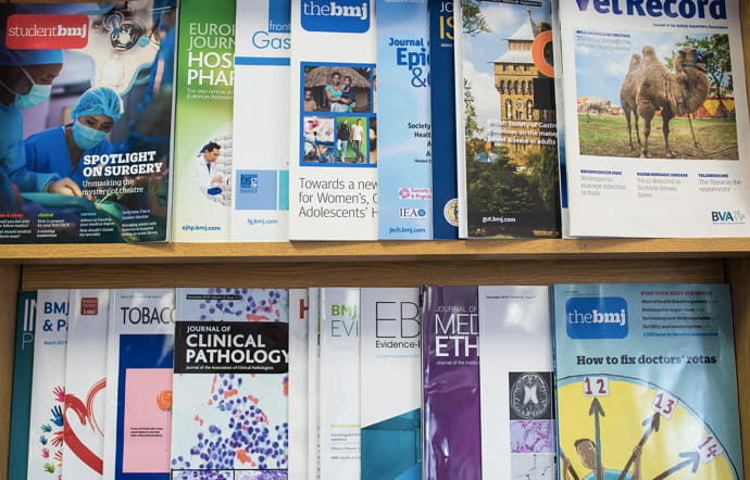 Ayant noué des partenariats dans le monde entier, le groupe The BMJ édite au total quelque 70 publications.