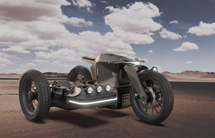 Moto : un designer espagnol imagine un side-car BMW électrique futuriste
