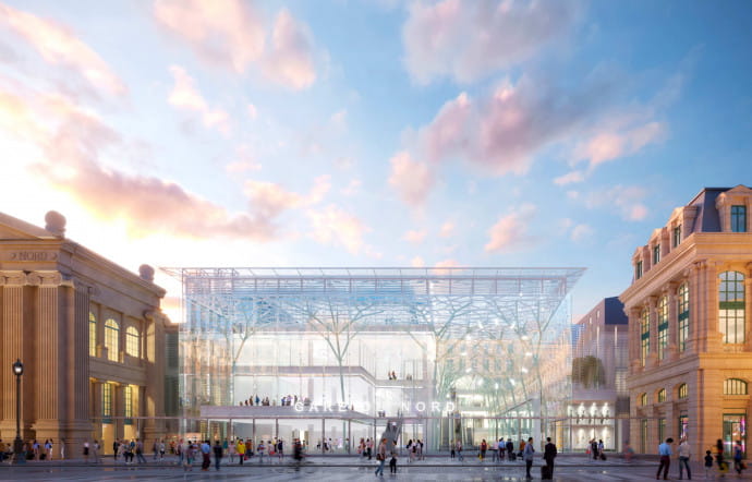 La gare du Nord devrait être remaniée à la manière d’un aéroport : zone de départs distincte des arrivées, zone de shopping sur un étage et de travel retail sur un autre… Le projet devrait être livré pour les JO de 2024.