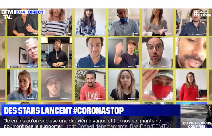 L’opération #Coronastop, lancée par VMLY&R. A la fin du confinement des stars de la musique et d’internet rappellent les gestes barrière aux ados.
