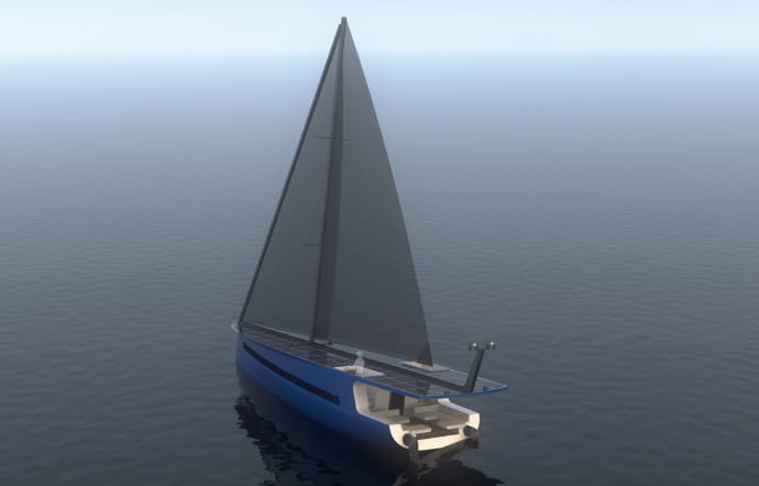 P1 : un concept de bateau 2 en 1 couvert de panneaux solaires