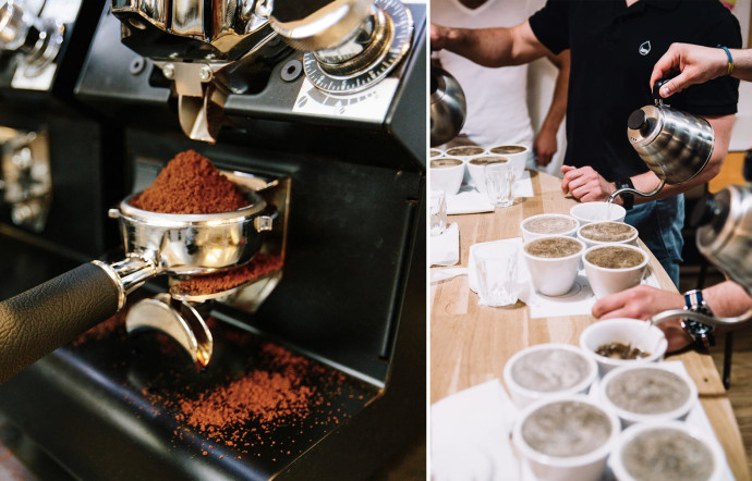 Outre la vente de café et l’école de torréfaction, Lomi accompagne les professionnels dans le choix de leur équipement et dans la dégustation de cafés de spécialité.