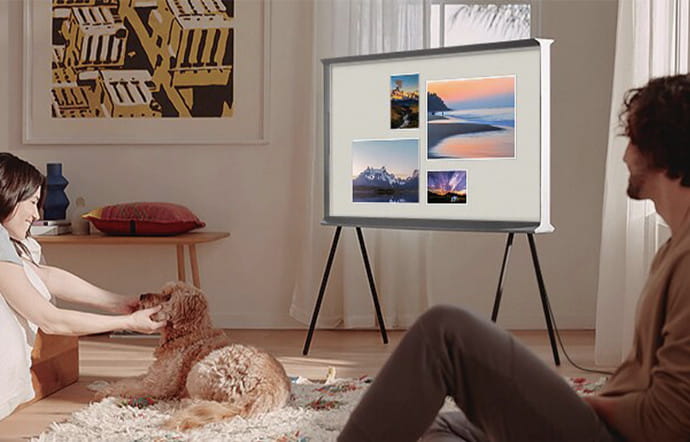 The Serif 2020, disponible en 43”, 49” ou 55“. Samsung.