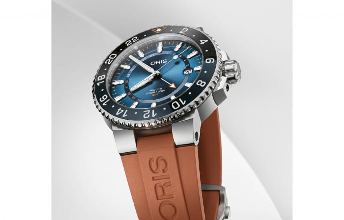 Oris Aquis Carysfort Reef Limited Edition, boîtier 43,5 mm en acier, mouvement mécanique à remontage automatique, bracelet en caoutchouc, édition limitée à 2 000 exemplaires. 2500 €.