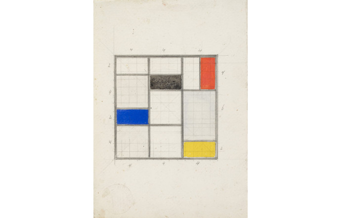 Design for a Roof Light in the Library, Meudon-Val-Fleury, Theo Van Doesburg, 1930.