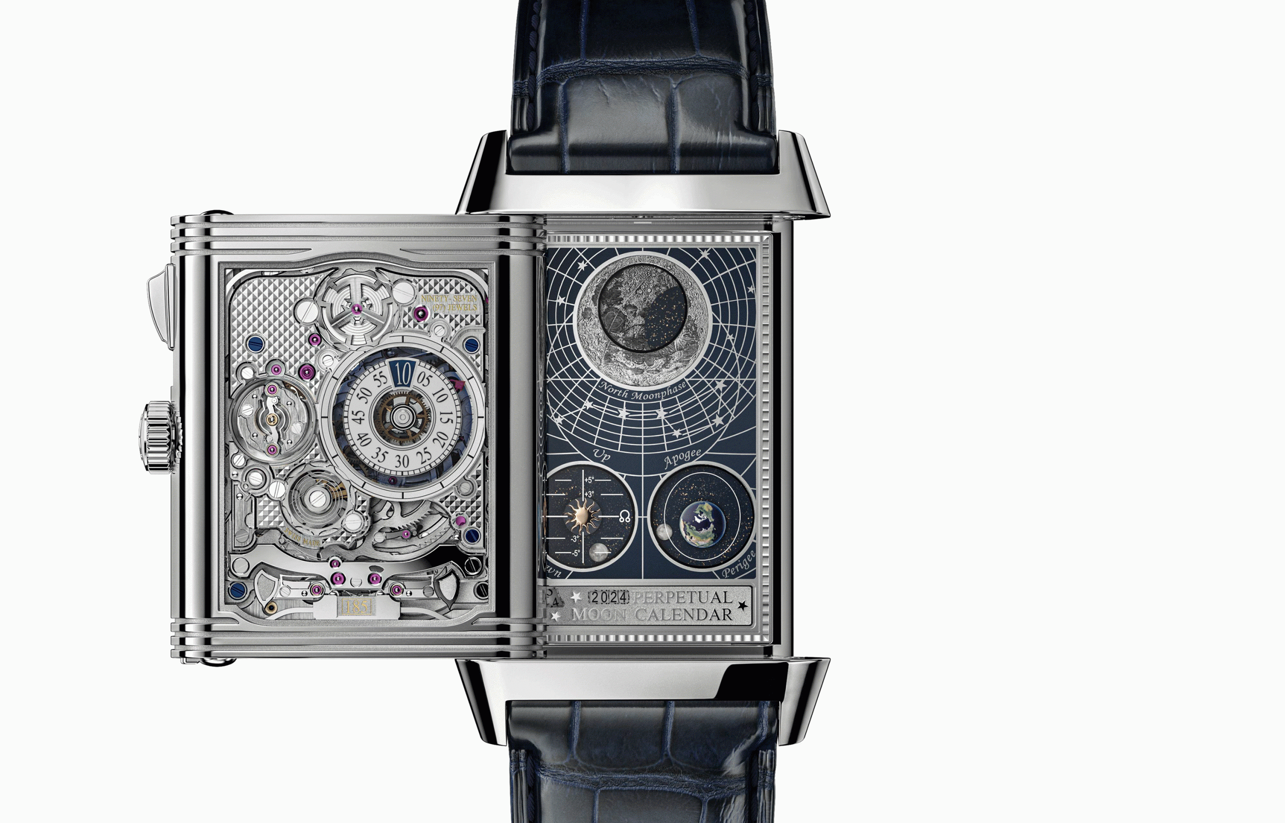 La montre Reverso Hybris Mechanica Quadriptyque regroupe 12 brevets au total.