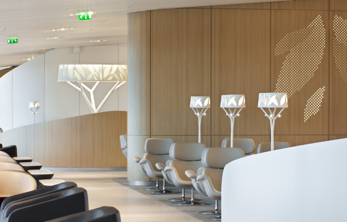 Le lounge VIP Air France, à l’aéroport de Paris‑Charles‑de‑Gaulle.