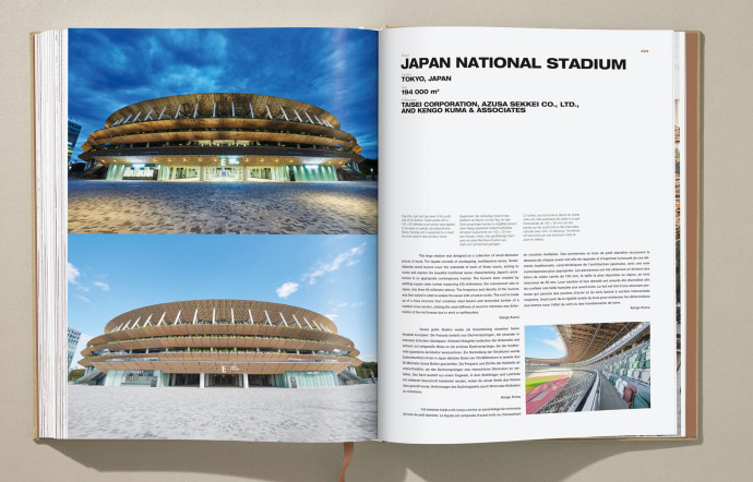 Nouveau stade olympique national de Tokyo par Kengo Kuma.