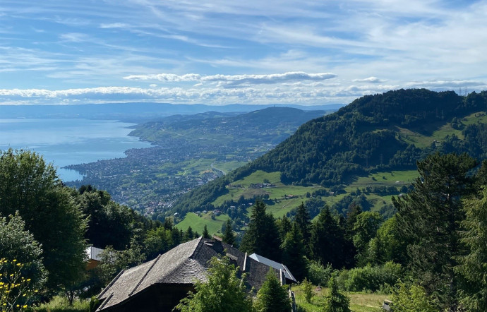 La vue depuis le chalet de Claude Nobs.