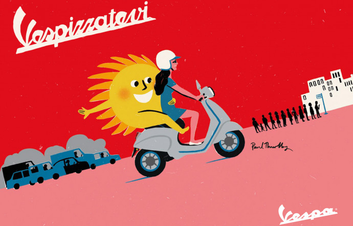La Vespa fête ses 75 ans avec le modèle 75th, disponible uniquement en 2021.