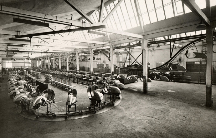 L’usine de Pontedera en 1950.