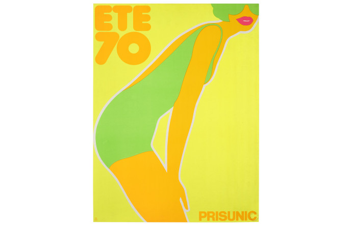 Affiche publicitaire Été 70 Prisunic, Friedemann Hauss, 1970.