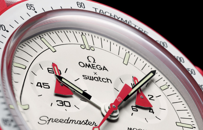 Speedmaster MoonSwatch, Mission to Pluto, Omega x Swatch, 250 €.