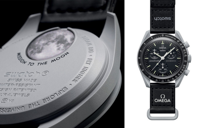 Speedmaster MoonSwatch, Mission to the Moon, Omega x Swatch, 250 €.