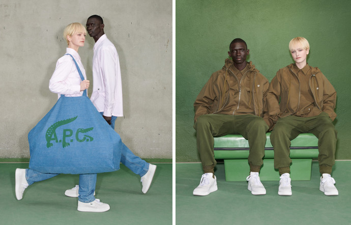 Aperçu de la campagne pour Interaction 14 entre A.P.C. et Lacoste.