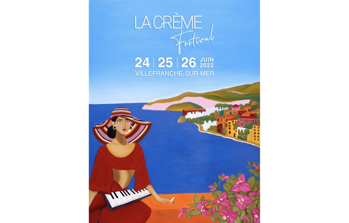 La (très) belle affiche de La Crème Festival 2022, imaginée par Léa Augereau. Billetterie sur lacremefestival.com.
