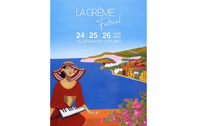 La (très) belle affiche de La Crème Festival 2022, imaginée par Léa Augereau. Billetterie sur lacremefestival.com.