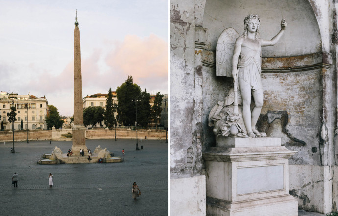 La piazza del Popolo vue depuis Portadel Popolo.