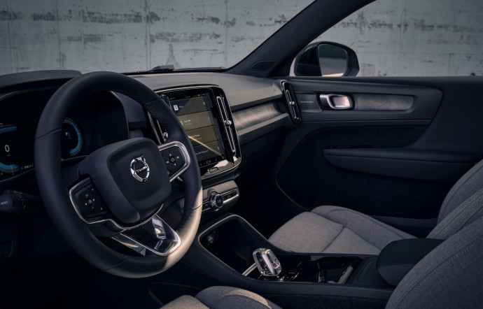 À l’intérieur de la XC40 de Volvo.