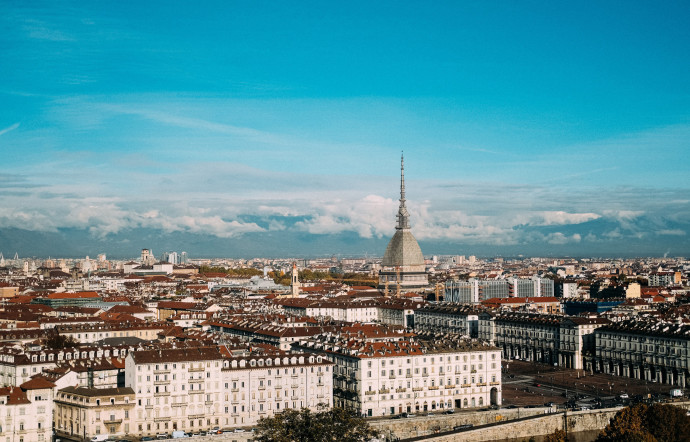 Vue du ciel de Turin.