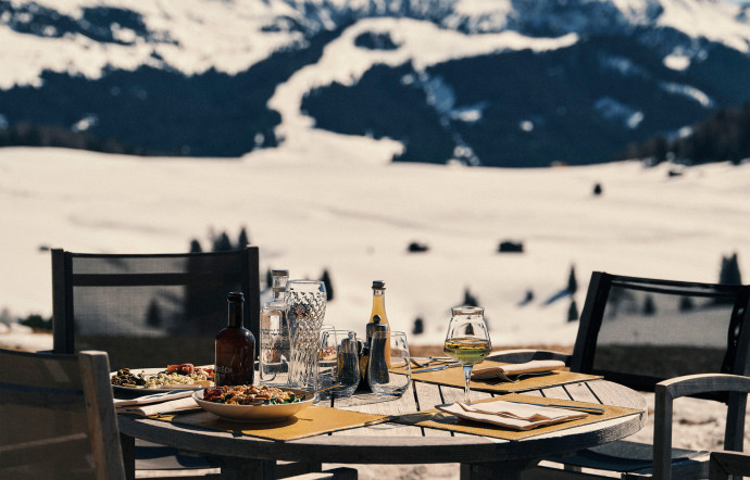 La terrasse du restaurant St Hubertus.