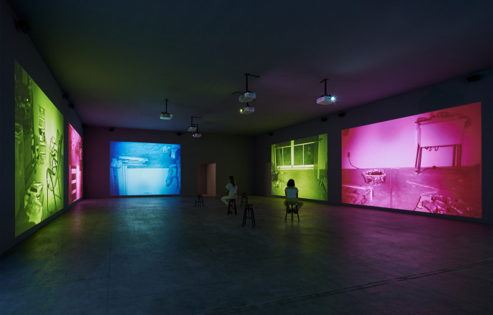 Mapping the Studio II with color shift, flip, flop, & flip/flop (Fat Chance John Cage), 2001.