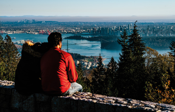 Vue de la partie ouest de Vancouver.