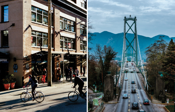 Dans les rues de Vancouver.