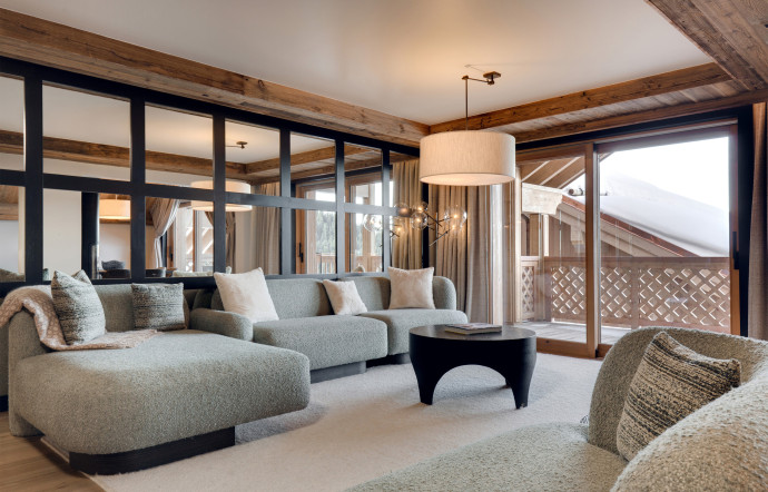 Le salon d’un des chalets Antarès.