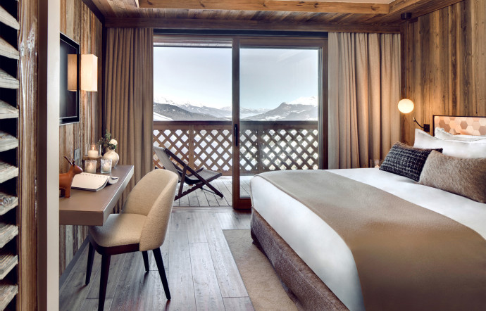 L’une des chambres d’un chalet Antarès.