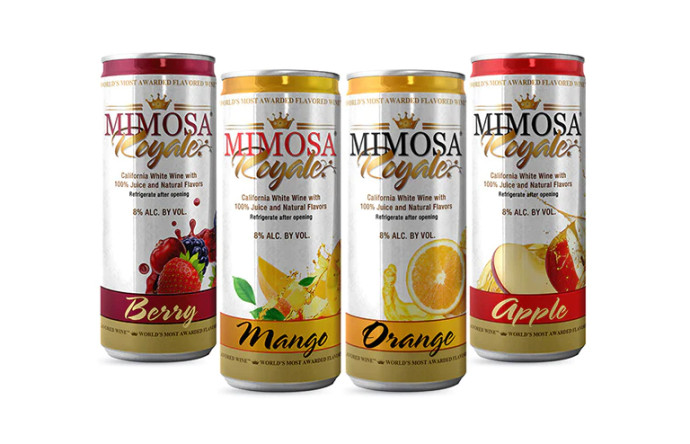 $39,99 le pack de huit canette de 375ml sur drinkmimosa.com