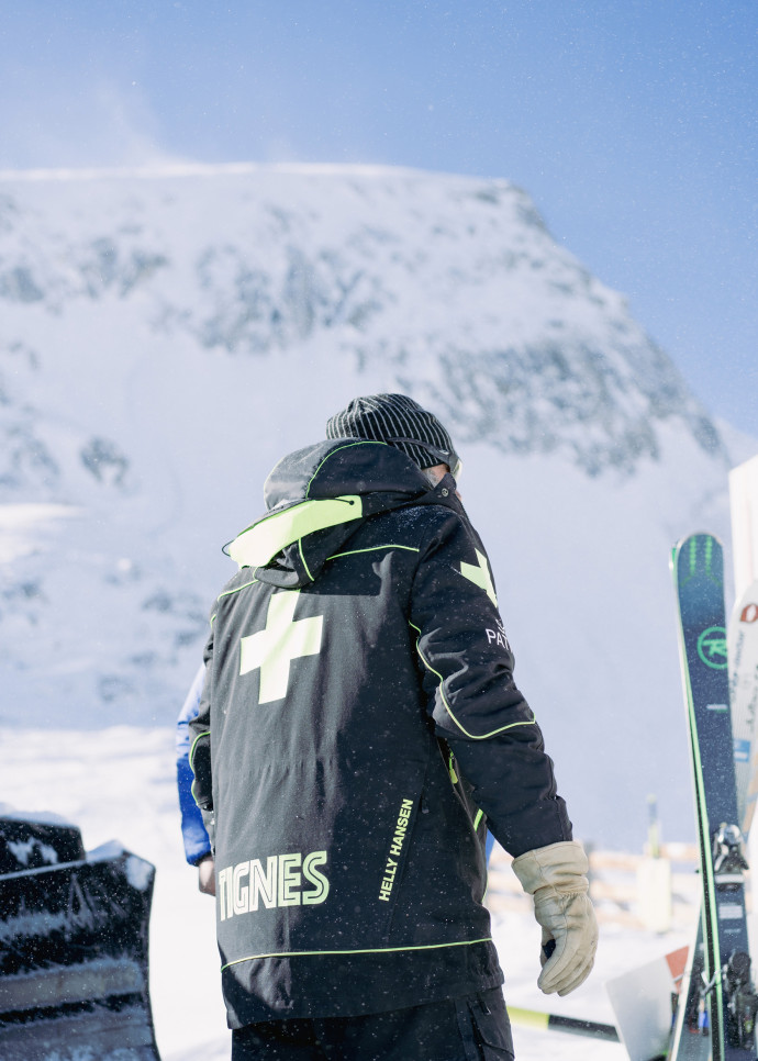 Un pisteur à Tignes.
