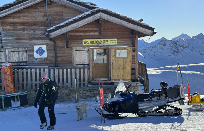 A la cabane des pisteurs.