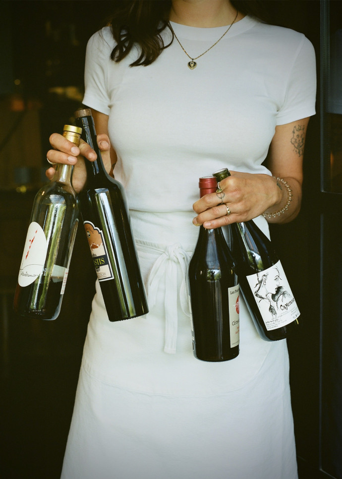 À l’Auberge de la Roche, la sélection de vin est essentiellement nature.