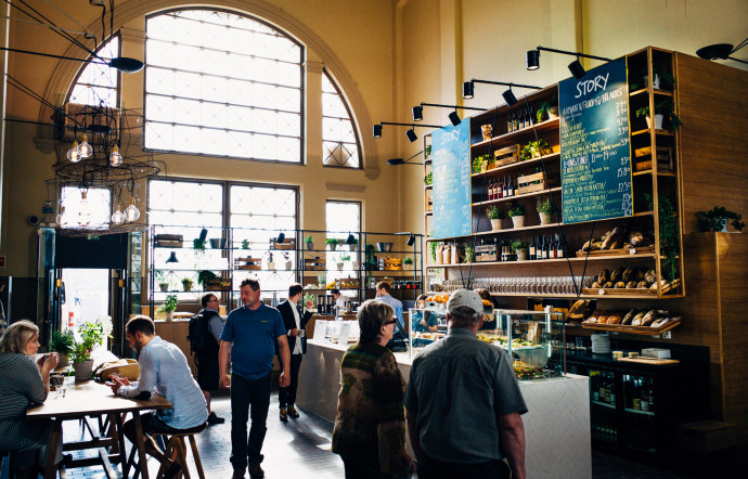Le restaurant Story situé à l’intérieur du marché.