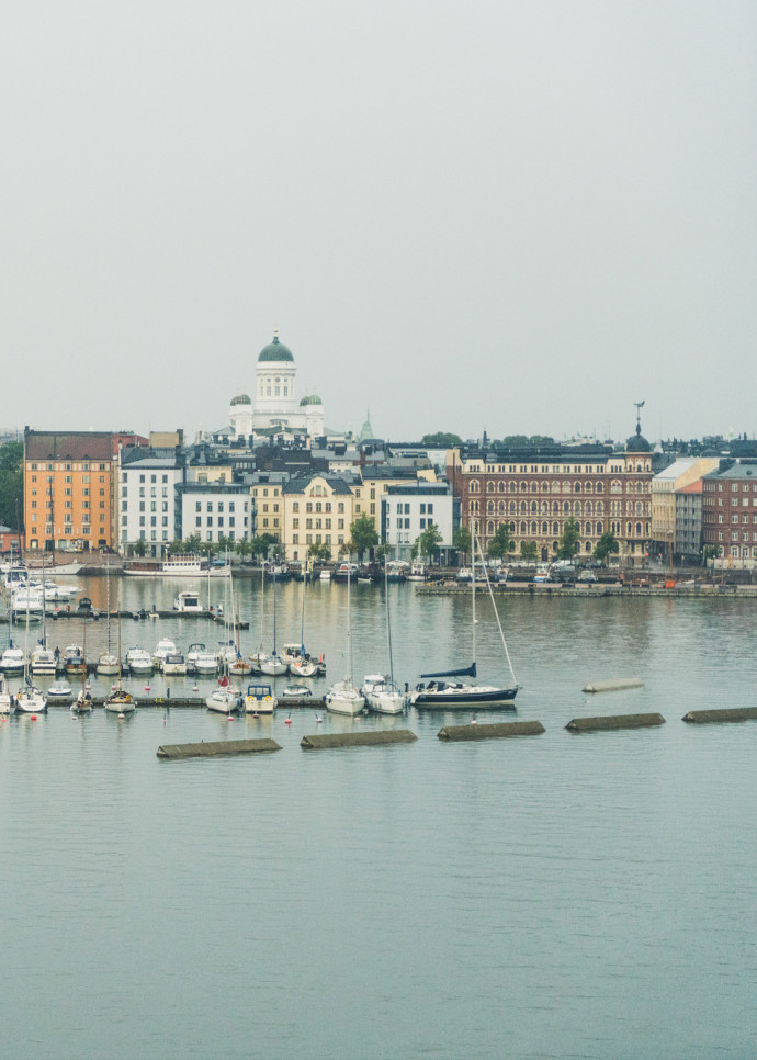 Le quartier portuaire Katajanokka, à Helsinki.