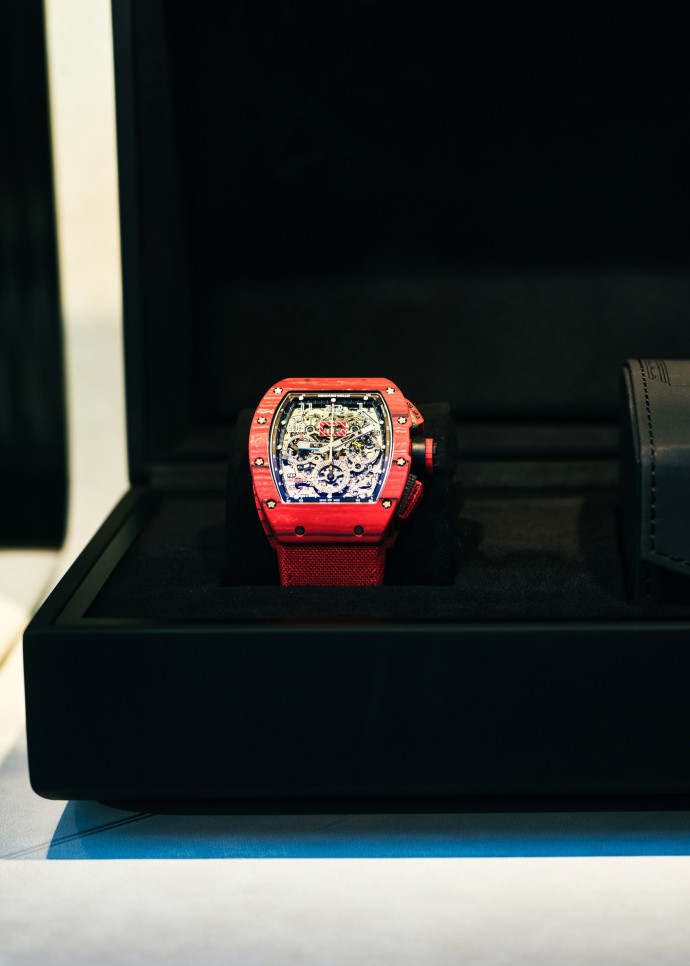Une des montres de la collection Richard Mille de Mille de Ninety.