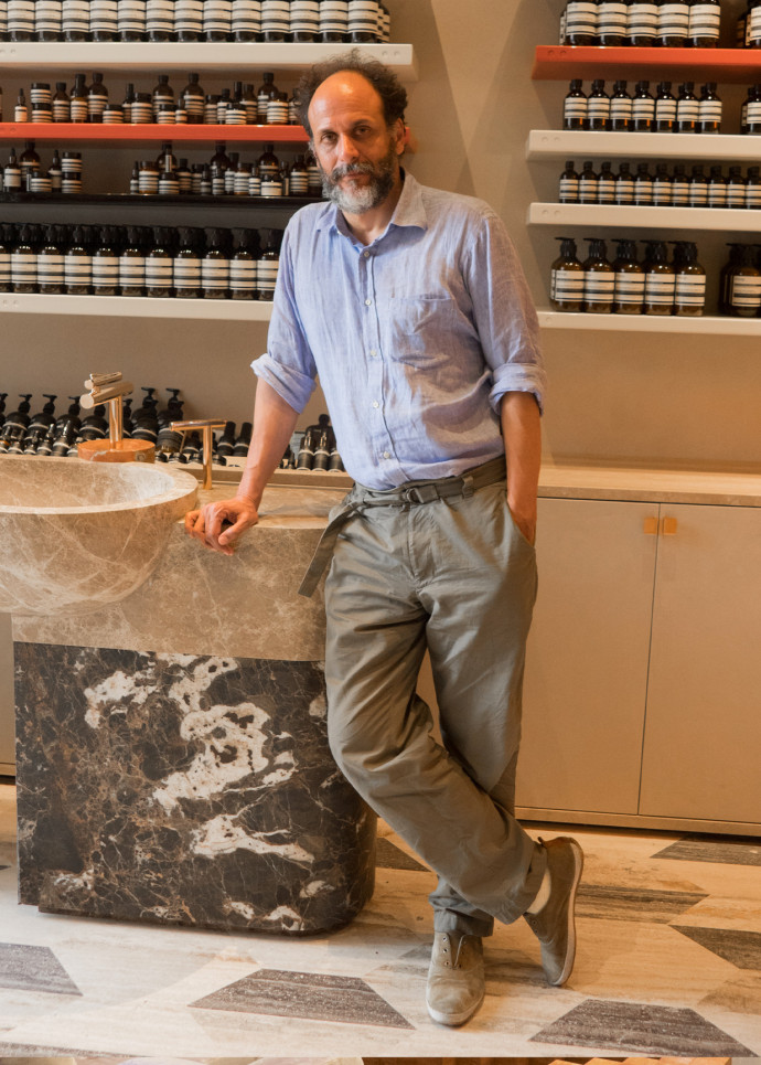 Luca Guadagnino à l’Aesop de Rome.