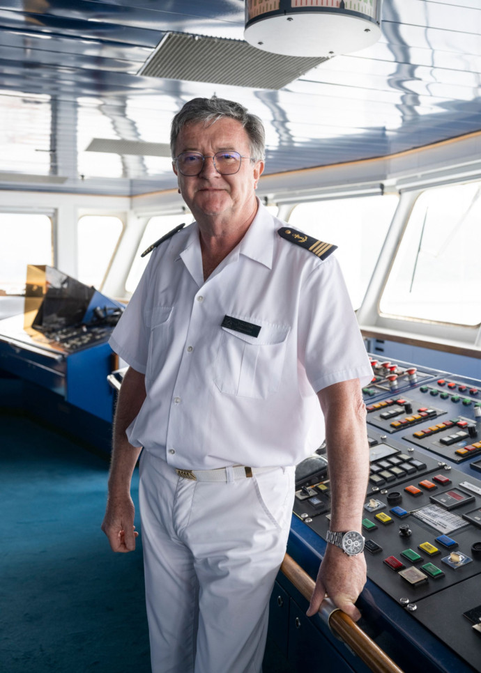 Yvon Laloge, commandant sur Club Med 2.